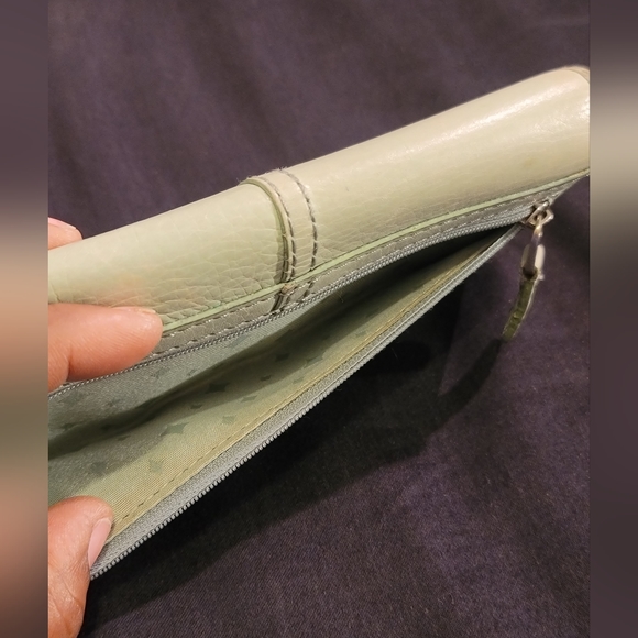 FOSSIL Marlow Green Leather Multifunction Trifold Wallet - Picture 10 of 12